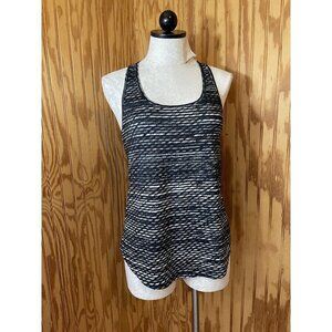 Under Armour Womens Black & White Print Fitted Racerback Heat Gear Sleeveless S